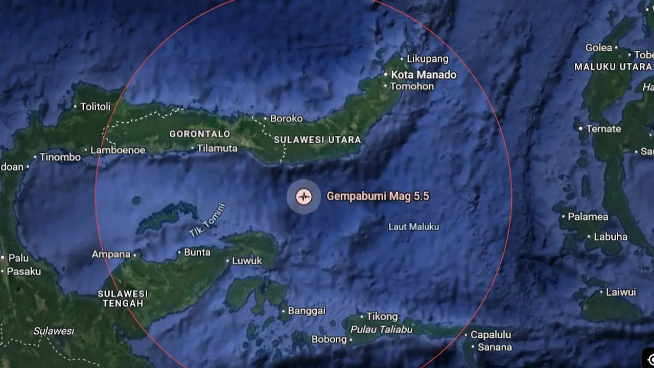 Gempa berkekuatan magnitudo 5,5