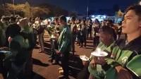 Aksi Solidaritas Pengemudi Ojol di Tuban untuk Affan Kurniawan (Foto: Ahmad Adirin/Liputan6.com)