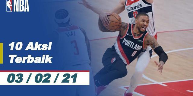 VIDEO: 10 Aksi Terbaik NBA 3 Februari 2021, Lay Up Cantik dari Kyrie Irving