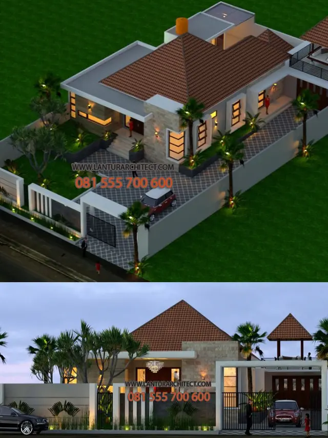Desain Rumah Melebar 1 Lantai