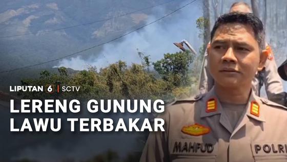 Lereng Gunung Lawu Terbakar, Medan Berat Persulit Upaya Pemadaman Api