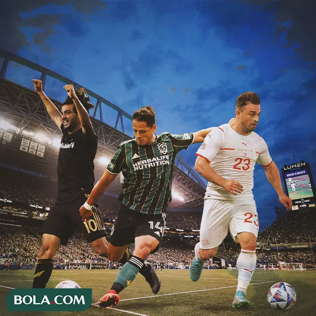 Ilustrasi - Carlos Vela, Javier Hernandez, Xherdan Shaqiri