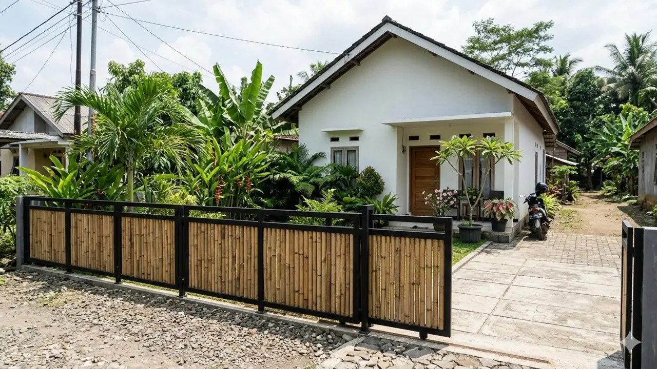 Desain Pagar Bambu Tapi Tidak Terlihat Murahan