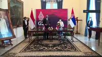 Pertemuan antara Menlu RI Retno Marsudi dengan Menlu Serbia Nicola Selakovic pada Senin (23/5/2022).