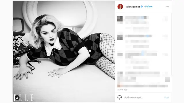 Selena Gomez Bergaya ala Marilyn Monroe di Sampul Majalah Elle