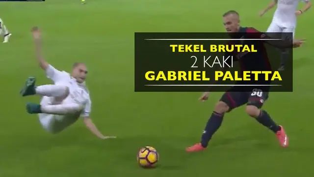 Video tekel 2 kaki bek AC Milan, Gabriel Paletta, saat kalah 0-3 dari Genoa di Serie A.