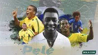 Ilustrasi - Pele, Ronaldo Luiz Nazario da Lima, Ronaldinho (Bola.com/Adreanus Titus)