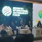 Deputi Bidang Koordinasi Infrastruktur dan Transportasi Kemenko Marves, Rachmat Kaimuddin dalam Konferensi Pers Indonesia Internarional Sustainability Forum 2024, di JCC Senayan, Jakarta, Kamis (5/9/2024). (Arief/Liputan6.com)