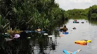 Kecelakaan speedboat yang ditumpangi Paspampres terjadi di Sungai Sebangau, tepatnya di dekat dermaga Kereng Bengkirai, Kota Palangkaraya, Senin (9/3/2020). (Liputan6.com/ Ist)