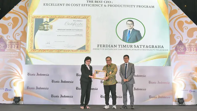 Kinerja Semakin Berkilau, Pegadaian Raih 2 Penghargaan Bisnis Indonesia TOP BUMN Awards 2024