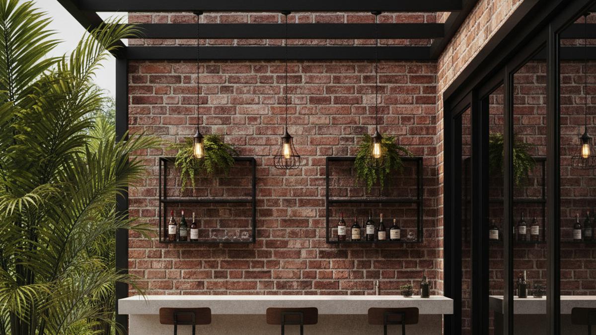 10 Teras Belakang Rumah Bata Merah ala Industrial Tropis Terbaru 2025, Suasana Instagramable