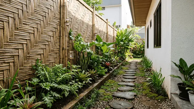 Model Taman Linear di Samping Rumah