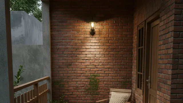 Desain Teras Rumah Rustic Kecil Tapi Hangat