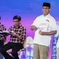 Cagub DKI Jakarta nomor 3, Anies Baswedan didampingi Sandiaga Uno memaparkan visi misi pada Debat Final Cagub DKI Jakarta di Bidakara, Jakarta, Jumat (10/2). (Liputan6.com/Faizal Fanani)