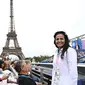 Putri Qatar Al Mayassa binti Hamad Al-Thani di&nbsp;Olimpiade Paris 2024. (dok. Instagram @almayassabnthamad/https://www.instagram.com/p/C97NQqvtdHZ/)