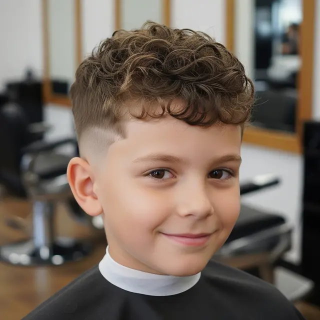 Model Rambut Anak Pria Ikal yang Mudah Dirawat (Image by Gemini AI)