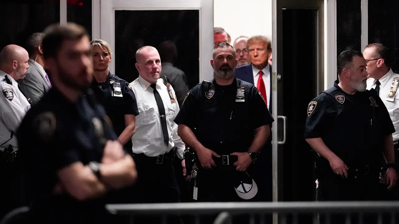 Ekspresi Donald Trump Jalani Sidang Dakwaan di Pengadilan Manhattan