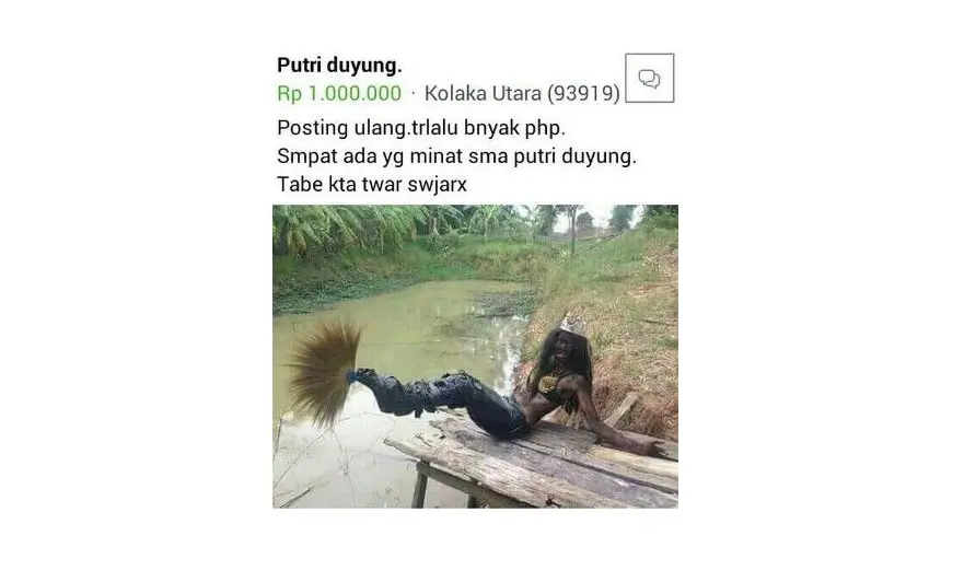 Penjual ngaco nih, masa putri duyung macem begini dijual (Foto: Brilio.net)