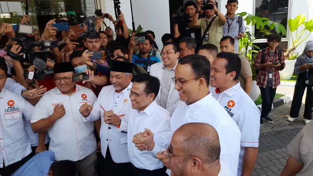 Jajaran DPP PKB menyambangi Kantor DPP Partai PKS di Jalan TB Simatupang, Jakarta Selatan, Selasa (12/9/2023).