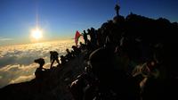 Potret pendaki Gunung Merapi (Sumber: ksdae.menlhk.go.id)