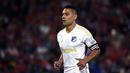 Pemain Millonarios, Radamel Falcao saat melakoni laga debutnya pada laga lanjutan Liga Kolombia melawan Medellin di Atanasio Girardot Stadium, Medellin, Kolombia 18 Juli 2024. (AFP/Jaime Saldarriaga)