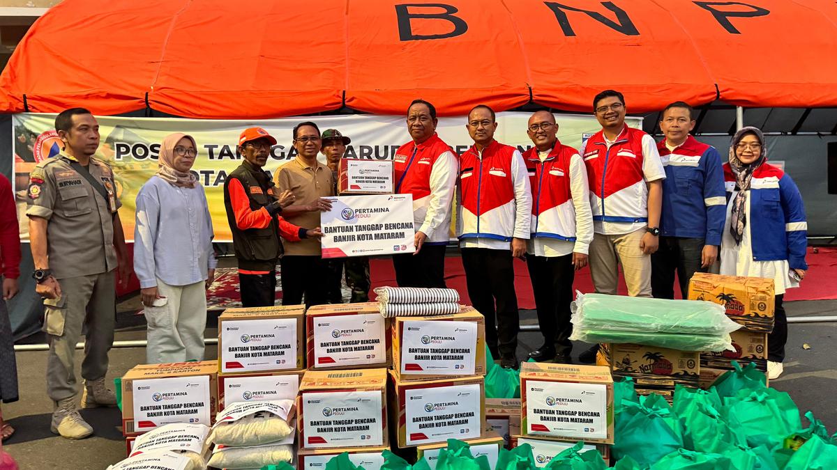 Tanggap Bencana, Pertamina Peduli Salurkan Bantuan untuk Korban Banjir di Mataram