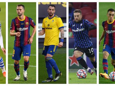 kolase foto-foto pemain pendatang baru di La Liga Spanyol. (Foto: AFP)
