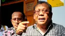 Kuasa hukum Sutan Bhatoegana, Eggi Sudjana saat memberikan keterangan pers saat menghadiri praperadilan Sutan Bhatoegana di Pengadilan Negeri Jakarta Selatan (PN Jaksel), Jakarta, Senin (6/4/2015). (Liputan6.com/Yoppy Renato)