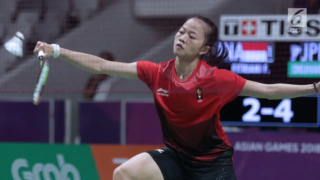 Semifinal Bulutangkis Beregu Putri, Fitriani Tumbang