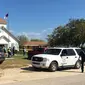 Penembakan terjadi di First Baptist Church di Sutherland Springs, Minggu 5 November 2017 waktu setempat (KSAT via AP)