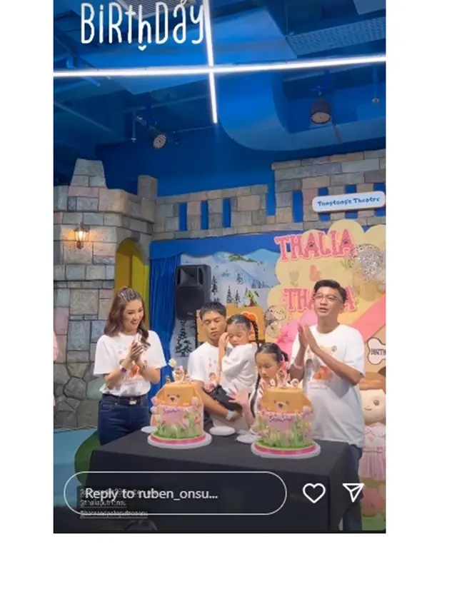 8 Momen Perayaan Ulang Tahun Anak Ruben Onsu dan Sarwendah, Formasi Lengkap