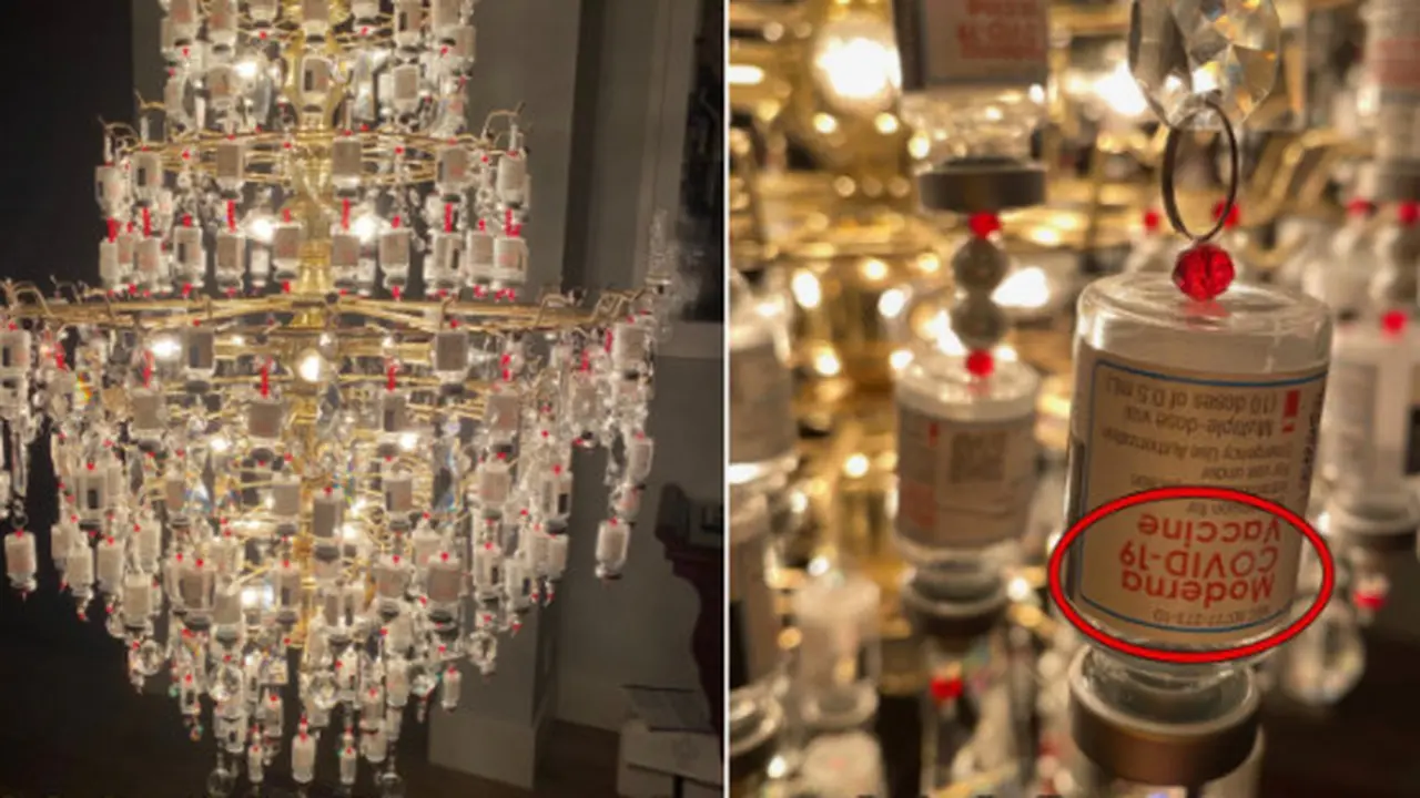 Viral Perawat Buat Lampu Gantung dari Botol Vaksin, Alasannya Bikin Haru