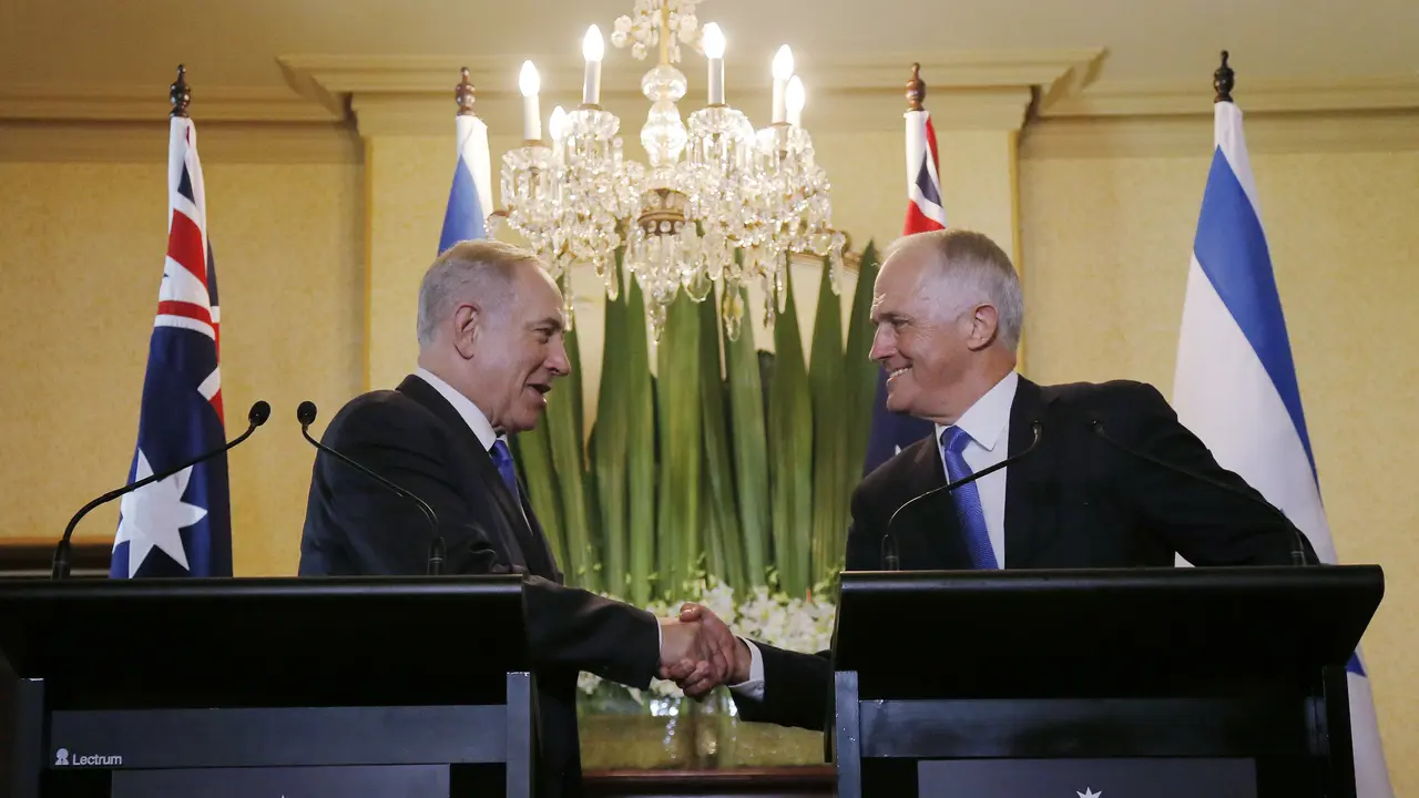 PM Israel Benjamin Netanyahu dan PM Australia Malcolm Turnbull