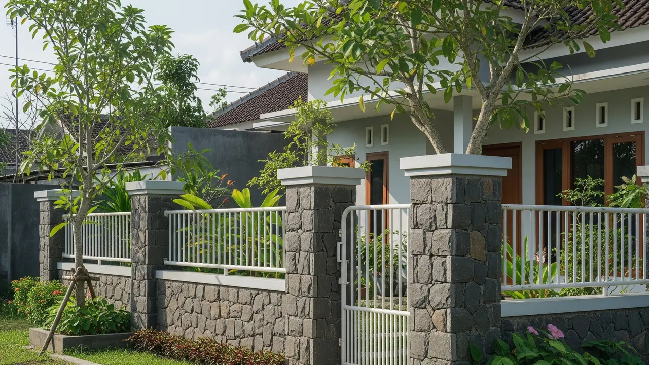 Model Pagar Rumah Desa Minimalis Tanpa Cat Mencolok