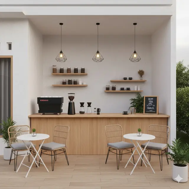 Warung kopi di teras rumah (Foto: ChatGPT)