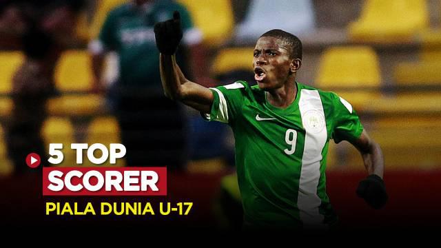 Berita Video, motion grafis 5 pemain pencetak gol terbanyak Piala Dunia U-17 dari masa ke masa.