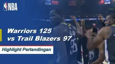 Kevin Durant dan Klay Thompson bergabung untuk 63 poin saat Warriors merebut empat kekalahan beruntun mereka dengan meniup Trail-Blazers, 125-97.