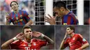 Berikut ini lima striker top yang pernah disingkirkan oleh Pep Guardiola. Salah satu di antaranya adalah mantan penyerang Manchester United, Zlatan Ibrahimovic. (Kolase foto-foto dari AFP)