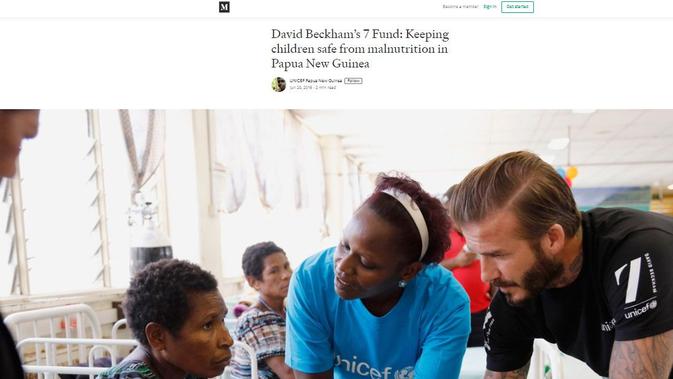[Cek Fakta] David Beckham Datang dan Bantu Anak Papua, Benarkah?