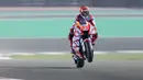 Fabio Di Giannantonio merupakan pembalap rookie di tim Gresini Racing MotoGP. Pebalap Italia itu sukses menggasak 4 podium dengan 1 kemenangan di Jerez. (AFP/Karim Jaafar)