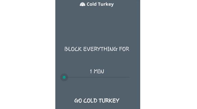 Aplikasi Cold Turkey.