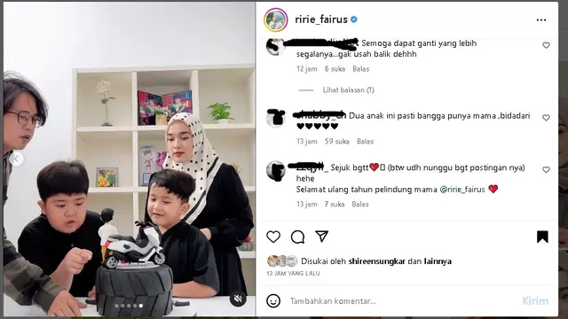 Ririe Fairus dan Ayus Sabyan rayakan ultah ke-8 Ben, anak kedua mereka (Foto: instagram ririe_fairus)