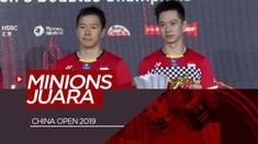 Berita video momen Marcus Gideon / Kevin Sanjaya menjuarai China Open 2019 setelah pada partai final mengalahkan ganda putra Indonesia lainnya, Mohammad Ahsan / Hendra Setiawan atau yang dikenal dengan julukan The Daddies, Minggu (22/9/2019).