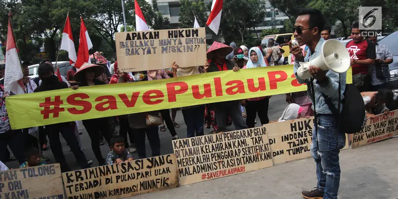 Tolak Dugaan Kriminalisasi, Warga Pulau Pari Gelar Aksi di PN Jakarta Utara