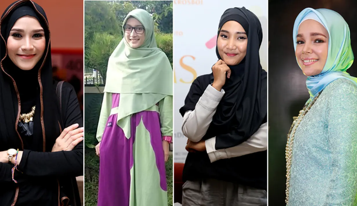 Belakangan, busana muslim seperti menjadi trand dikalangan masyarakat Tanah Air, termasuk selebriti. Bahkan alasan pekerjaan, beberapa selebriti melepaskan hijab. Bahkan ada yang mengenakan hijab justru makin banyak job. (dok. Bintang.com)