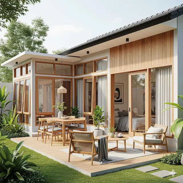 Dominasi Elemen Kayu Alami