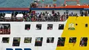 <p>ASDP Cabang Banda Aceh menyiapkan dua armada kapal untuk melayani wisatawan saat libur panjang, dengan rute penyeberangan Pelabuhan Ulee Lheu Banda Aceh - Pelabuhan Balohan Sabang atau sebaliknya. (CHAIDEER MAHYUDDIN/AFP)</p>