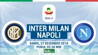Jadwal Serie A 2018-2019 pekan ke-18, Inter Milan vs Napoli. (Bola.com/Dody Iryawan)