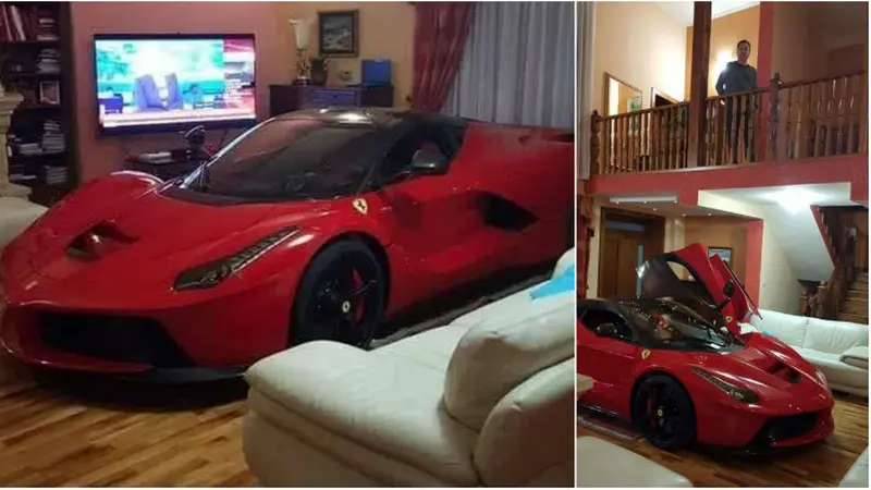 Jadi Mobil Kesayangan, LaFerrari Diparkir di Ruang Keluarga