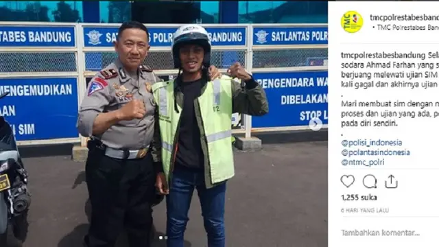 gagal 7x ujian SIM (foto: @tmcpolrestabesbandung)
